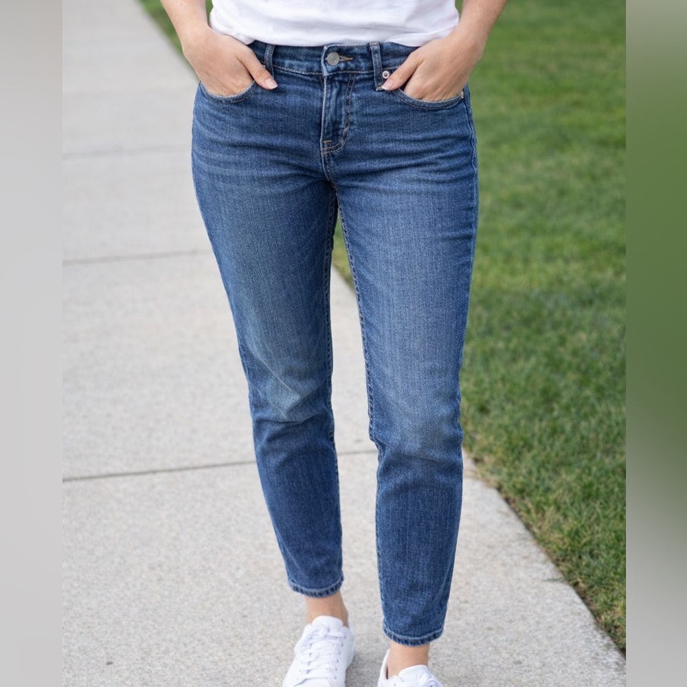 Banana Republic Girlfriend Jeans Petite 26/2 Medium Wash